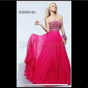 💥Sherry Hill Fuschia Dress, Size 2💥 prom